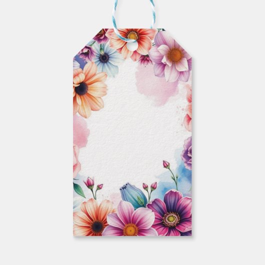 Floral minimalistische kalligrafie Vrijgezellenfee Cadeaulabel (Achterkant)