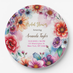 Floral minimalistische kalligrafie Vrijgezellenfee Papieren Bordje