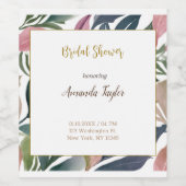 Floral minimalistische kalligrafie Vrijgezellenfee Wijn Etiket (Enkel label)