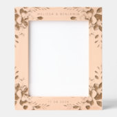 Floral minimalistische trouwfoto gegraveerde lijstjes (Voorkant)