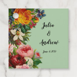 Floral Mint Bedankjes Labels