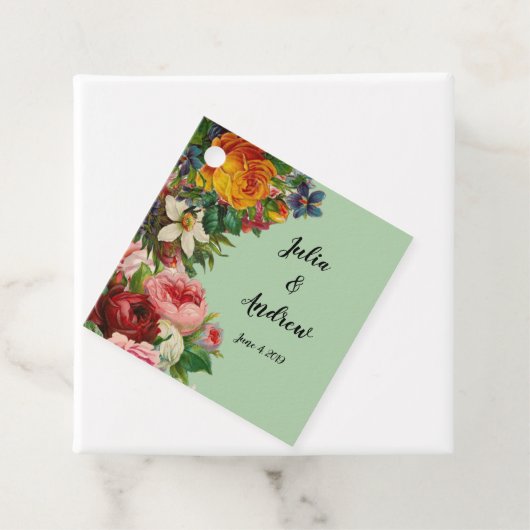 Floral Mint Bedankjes Labels (In situ)