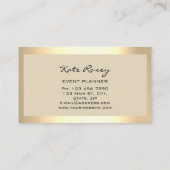 Floral Mint Green Eucaliptus Gold Event Planner Visitekaartje (Achterkant)