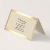 Floral Mint Green Faux Gold Event Planner Beauty Visitekaartje (Achterkant)