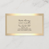 Floral Mint Green Rozen Gold Event Planner Beauty Visitekaartje (Achterkant)
