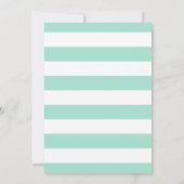 Floral Mint Green Stripes Gold Bachelorette Party Kaart (Achterkant)