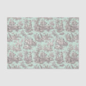  floral mint grey toile de jouy tissuepapier (Voorkant)