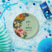 Floral Mint Papieren Bordje (Feest)