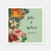 Floral Mint Servet (Voorkant)