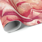 Floral Mint Tropische Rozen Roze Creamy Pearly Cadeaupapier (Rol Hoek)