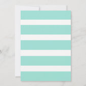 Floral Mint Vrijgezellenfeest Pink Flowers Stripes Kaart (Achterkant)