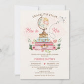 Floral Miss naar Mrs Travel Theme Vrijgezellenfees Kaart (Voorkant)