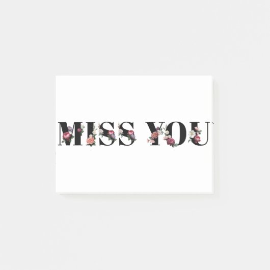Floral mist je woord typografie design element post-it® notes (Voorkant)