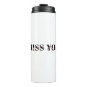 Floral mist je woord typografie design element thermosbeker (Voorkant)