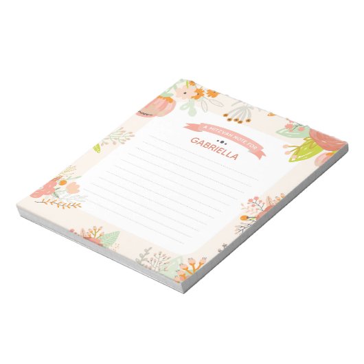 Floral Mitzvah Note Notitieblok (Linkerzijde)