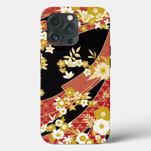 Floral Mix Kimono Pattern Case-Mate iPhone Case (Achterkant)