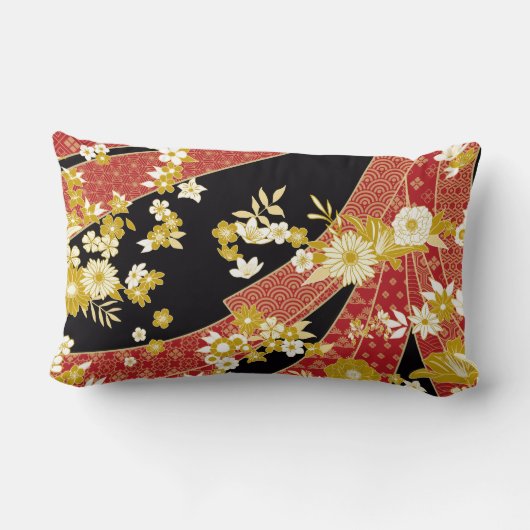 Floral Mix Kimono Pattern Kussen (Achterkant)