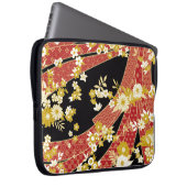 Floral Mix Kimono Pattern Laptop Sleeve (Voorkant Rechts)