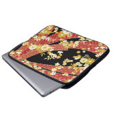 Floral Mix Kimono Pattern Laptop Sleeve (Voorkant onderkant)