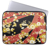 Floral Mix Kimono Pattern Laptop Sleeve (Voorkant)