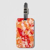 Floral Mix Kimono Pattern Spring Bagagelabel (Voorkant (verticaal))