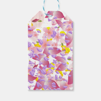 Floral, mixed petals prinf Small Gift Bag Cadeaulabel