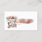 Floral mixer penseelstreken gebak Handgereedschap Visitekaartje (Voorkant)