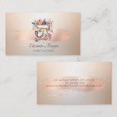Floral Mixer Roos Gold Brush Stroke Bakery Visitekaartje (Voorkant / Achterkant)