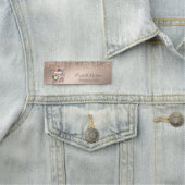 Floral Mixer Roos Gold Glitter Naamplaatje (In situ)