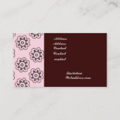 Floral  Mode Design Mannequin Consultant Visitekaartje (Achterkant)