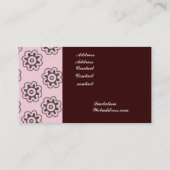 Floral  Mode Design Mannequin Consultant Visitekaartje (Achterkant)