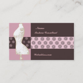 Floral  Mode Design Mannequin Consultant Visitekaartje
