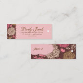  Floral Mode Kleding Roze bruin crème Mini Visitekaartje (Voorkant / Achterkant)