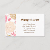  Floral Mode Kleding Roze witte crème Visitekaartje (Achterkant)