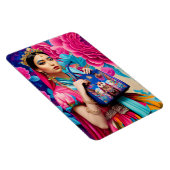 Floral mode prinses met handtas magneet (Rechterzijde)
