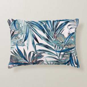 Floral mode tropisch patroon met palm accent kussen
