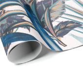 Floral mode tropisch  patroon met palm cadeaupapier (Rol Hoek)