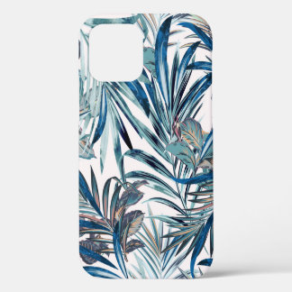 Floral mode tropisch  patroon met palm iPhone 12 hoesje