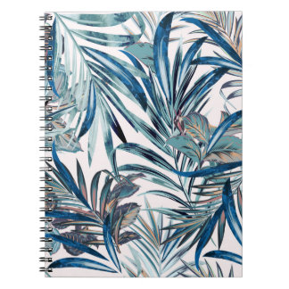 Floral mode tropisch  patroon met palm notitieboek