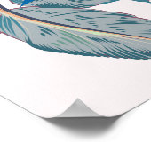 Floral mode tropisch  patroon met palm poster (Hoek)