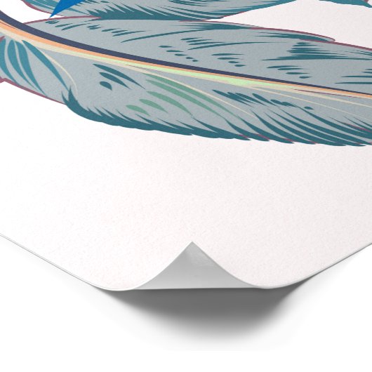 Floral mode tropisch  patroon met palm poster (Hoek)