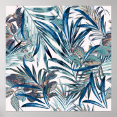 Floral mode tropisch  patroon met palm poster (Voorkant)