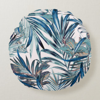 Floral mode tropisch  patroon met palm rond kussen