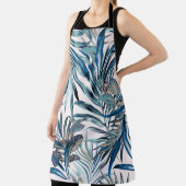 Floral mode tropisch patroon met palm schort (Insitu)