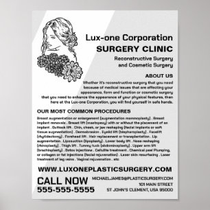 Floral model, plastische chirurg, plastische chiru poster