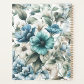 Floral modern blauw meisjesachtig stijlvol planner (Achterkant)