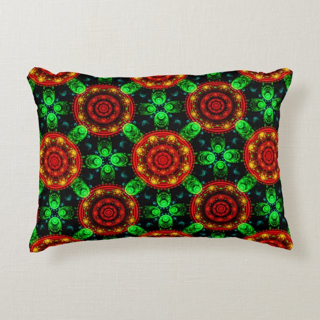 Floral Modern Boho Elegant Abstract Pattern #504 Accent Kussen (Voorkant)