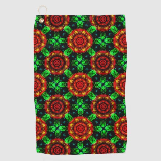 Floral Modern Boho Elegant Abstract Pattern #504 Golfhanddoek (Voorkant)