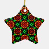 Floral Modern Boho Elegant Abstract Pattern #504 Keramisch Ornament (Achterkant)