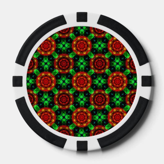 Floral Modern Boho Elegant Abstract Pattern #504 Poker Chips (Voorkant)